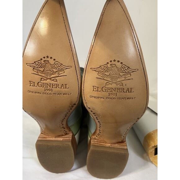 RARE J TOE RODEO COWBOY BOOTS HAND CRAFTED Men’s Sz 7.5 Exotic Leather Ostrich - Picture 5 of 7